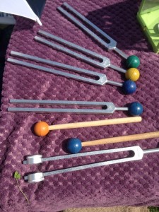 Vibrational sound healing with tuning forks  